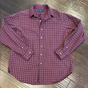 Polo by Ralph Lauren Men's Maroon Plaid Shirt